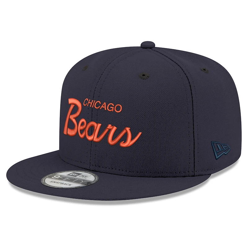 Casquette snapback 9FIFTY bleu marine New Era pour homme, motif Chicago Bears