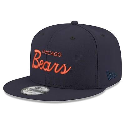 Casquette snapback 9FIFTY bleu marine New Era pour homme, motif Chicago Bears