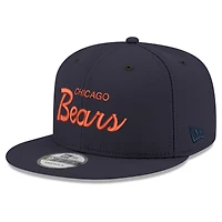 Casquette snapback 9FIFTY bleu marine New Era pour homme, motif Chicago Bears