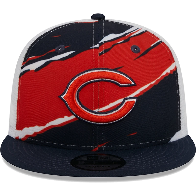 Casquette Snapback 9FIFTY Chicago Bears Tear Trucker New Era bleu marine pour homme
