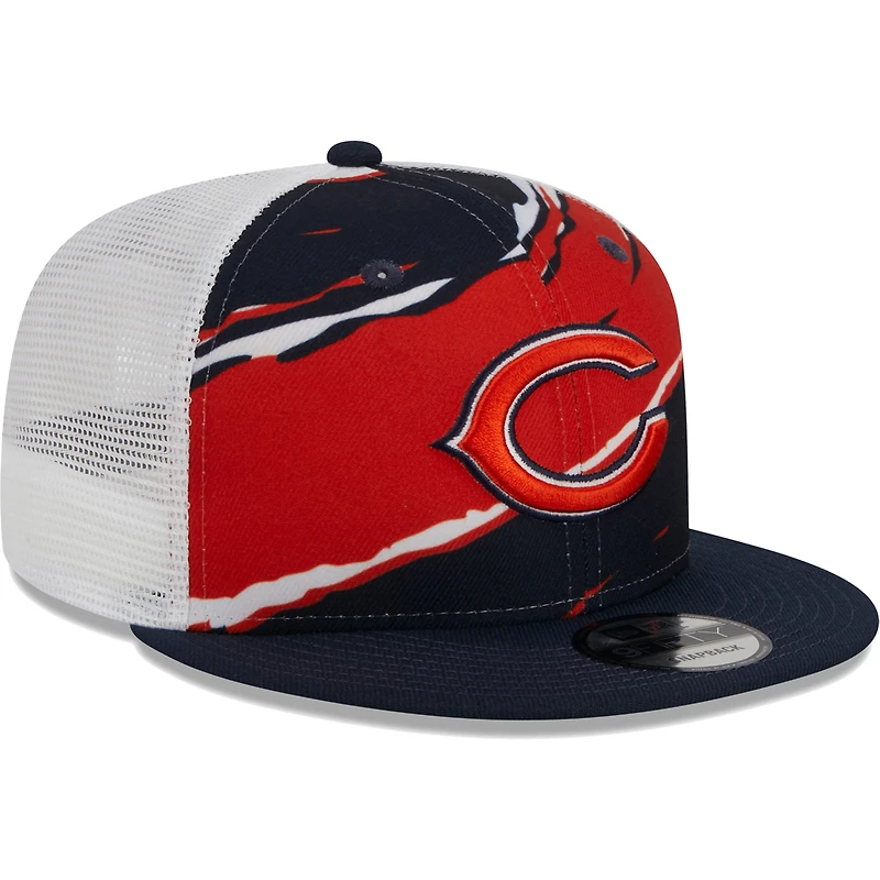 Casquette Snapback 9FIFTY Chicago Bears Tear Trucker New Era bleu marine pour homme