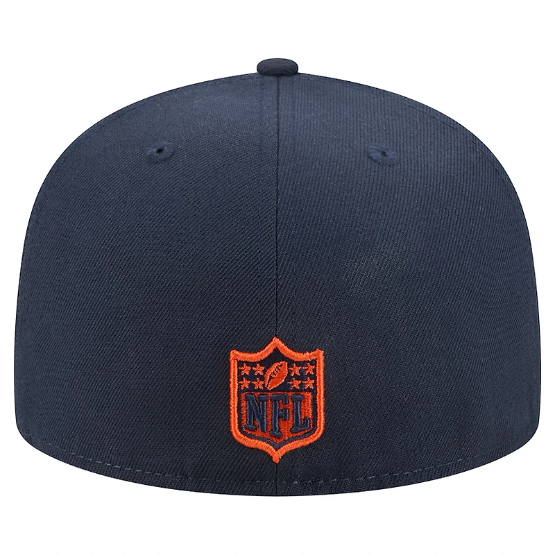 Casquette ajustée New Era bleu marine Chicago Bears Tri-Hit 59FIFTY pour homme