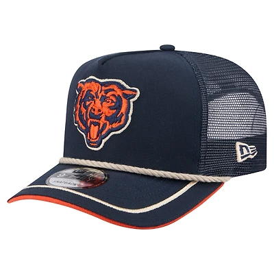 Casquette snapback New Era 9FIFTY bleu marine pour homme, motif Chicago Bears, style vintage Team Rope