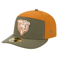 Men's New Era Olive/Brown Chicago Bears Two-Tone Color Pack Split Panel 59FIFTY Fitted Hat