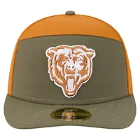 Men's New Era Olive/Brown Chicago Bears Two-Tone Color Pack Split Panel 59FIFTY Fitted Hat