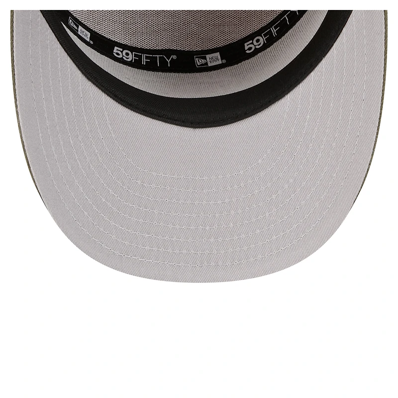 Men's New Era Olive/Brown Chicago Bears Two-Tone Color Pack Split Panel 59FIFTY Fitted Hat