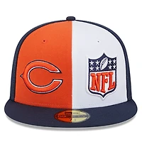 Casquette ajustée 59FIFTY Sideline Chicago Bears 2023 New Era pour homme, orange/bleu marine