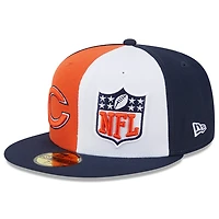 Casquette ajustée 59FIFTY Sideline Chicago Bears 2023 New Era pour homme, orange/bleu marine
