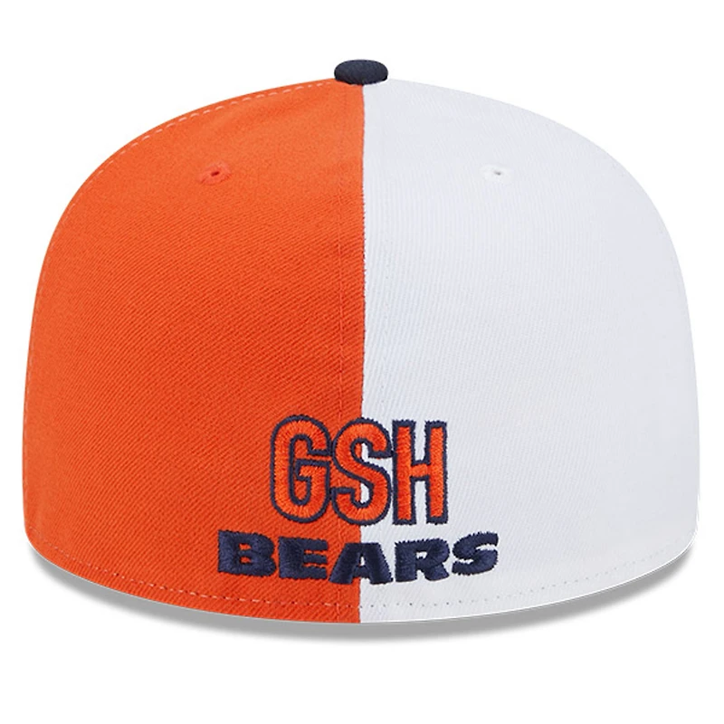 Casquette ajustée 59FIFTY Sideline Chicago Bears 2023 New Era pour homme, orange/bleu marine