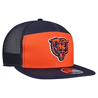 Men's New Era Orange/Navy Chicago Bears Outdoor Split Panel 9FIFTY Snapback Hat