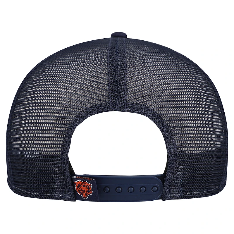 Men's New Era Orange/Navy Chicago Bears Outdoor Split Panel 9FIFTY Snapback Hat