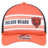 Casquette ajustable 9FORTY orange New Era pour homme, motif Bear Linear A-Frame des Chicago Bears