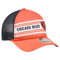 Casquette ajustable 9FORTY orange New Era pour homme, motif Bear Linear A-Frame des Chicago Bears