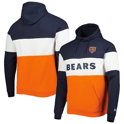 Chandail à capuchon actuel blocs de couleur orange Chicago Bears New Era pour homme