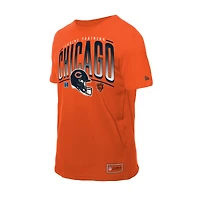 T-shirt orange New Era pour homme avec logo authentique des Chicago Bears