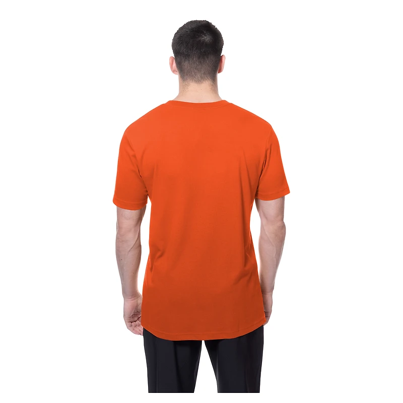 T-shirt orange New Era pour homme avec logo authentique des Chicago Bears