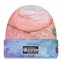 Bonnet en tricot Crucial Catch Chicago Bears 2022 NFL New Era pour homme, rose