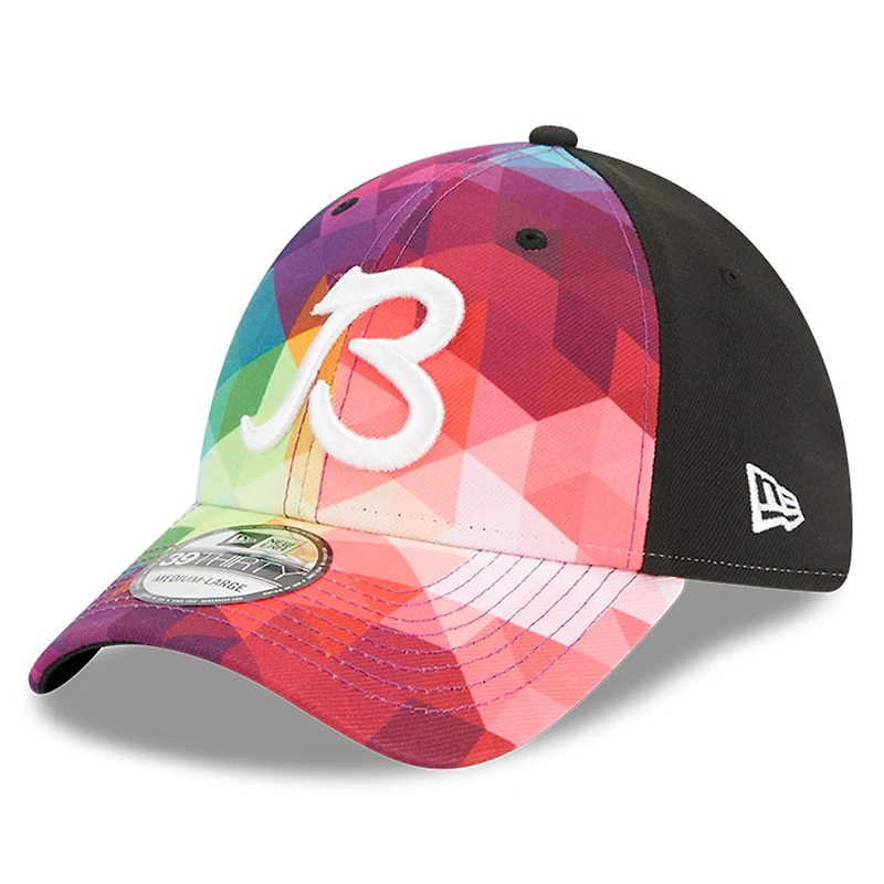 Casquette flexible New Era Chicago Bears 2023 NFL Crucial Catch 39THIRTY pour homme rose
