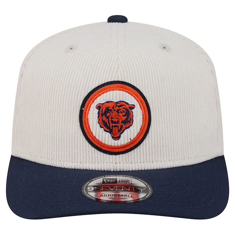 Casquette ajustable en velours côtelé 9SEVENTY pour homme New Era Stone Chicago Bears
