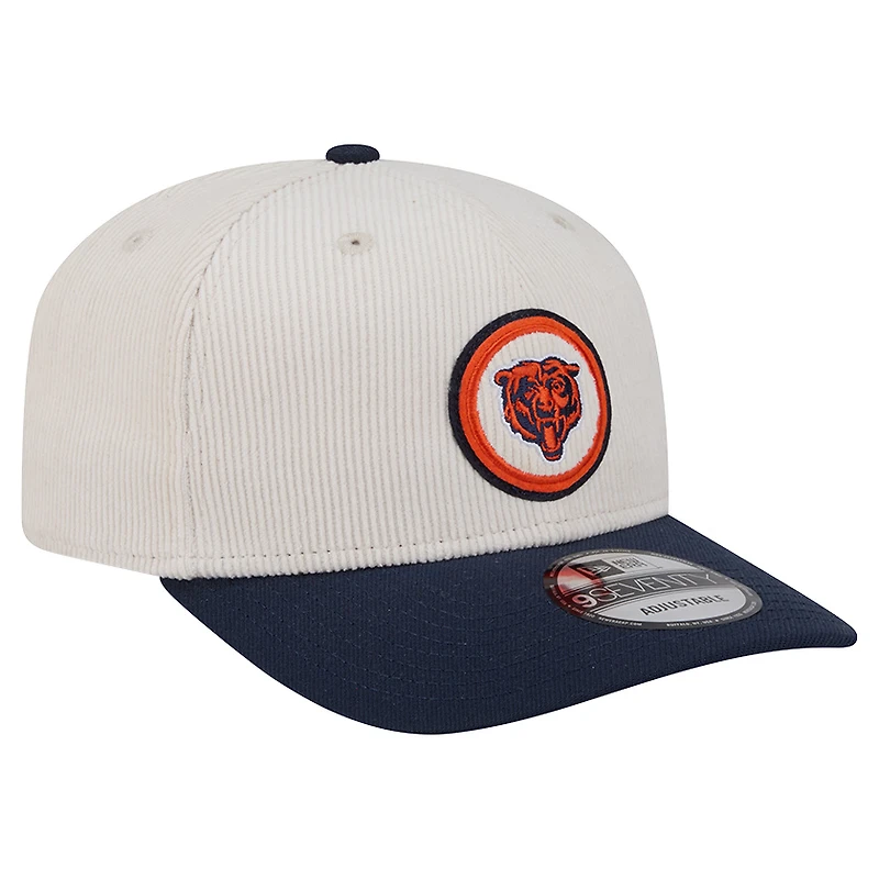 Casquette ajustable en velours côtelé 9SEVENTY pour homme New Era Stone Chicago Bears