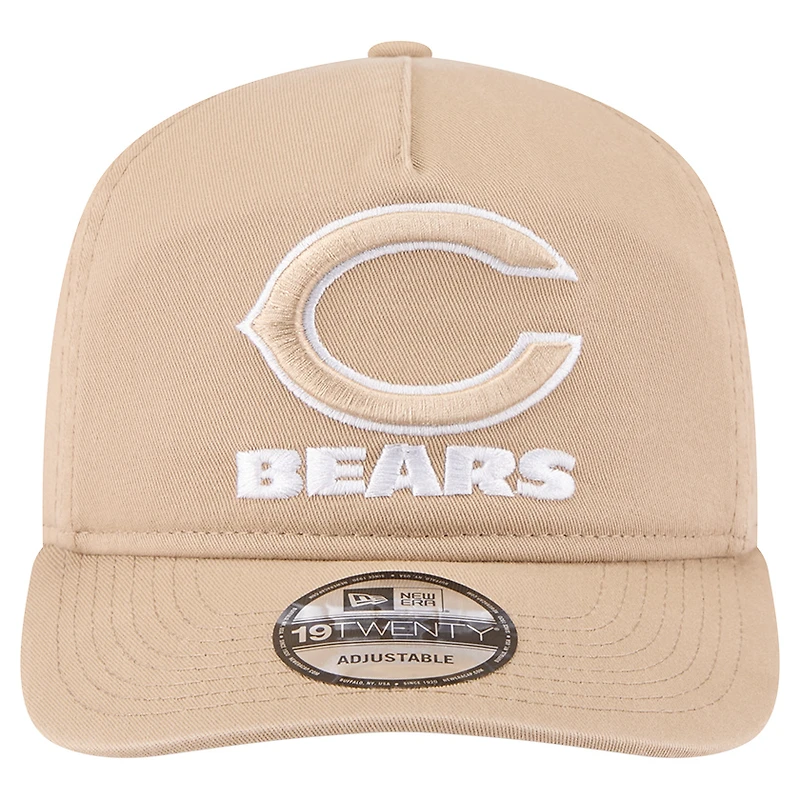 Men's New Era Tan Chicago Bears 19TWENTY Adjustable Hat