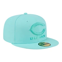 Men's New Era  Turquoise Chicago Bears Color Pack 59FIFTY Fitted Hat