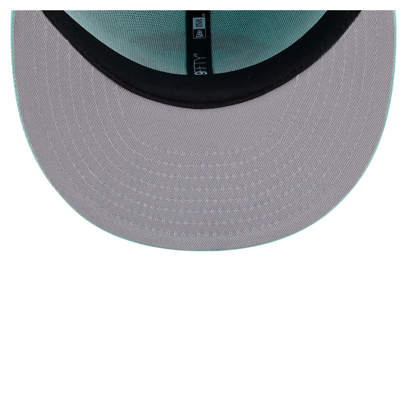 Casquette ajustée New Era 59FIFTY turquoise Chicago Bears pour homme