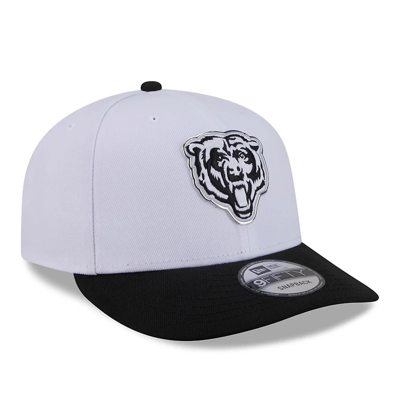 Men's New Era  White/Black Chicago Bears 2026 NFL Draft Pre-Curved 9FIFTY Snapback Hat