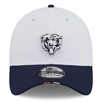 Men's New Era  White/Navy Chicago Bears 2025 NFL Training Camp 39THIRTY Flex Hat