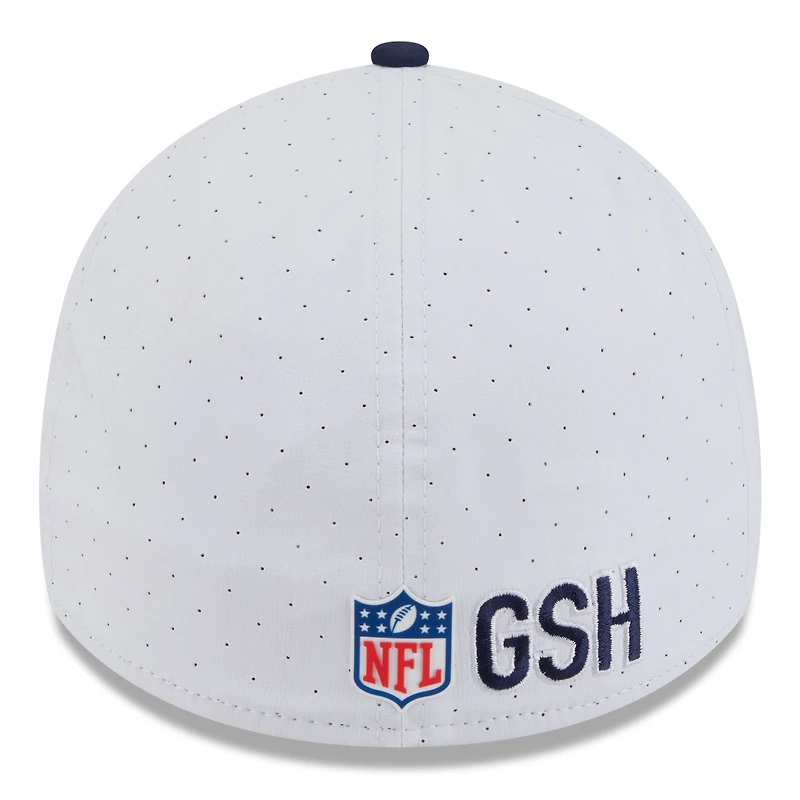 Men's New Era White/Navy Chicago Bears 2025 NFL Training Camp 39THIRTY Flex Hat