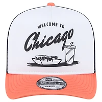 Men's New Era White/Orange Chicago Bears Foodie 9FIFTY A-Frame Trucker Snapback Hat