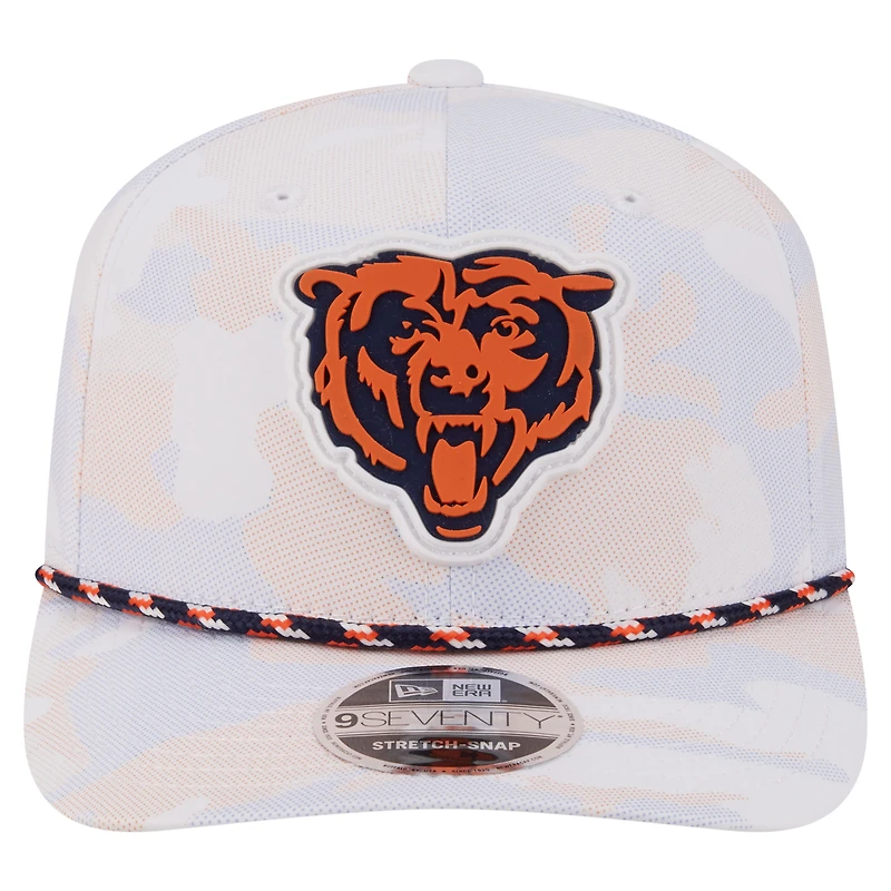 Men's New Era White Chicago Bears Camo Rope 9SEVENTY Adjustable Hat