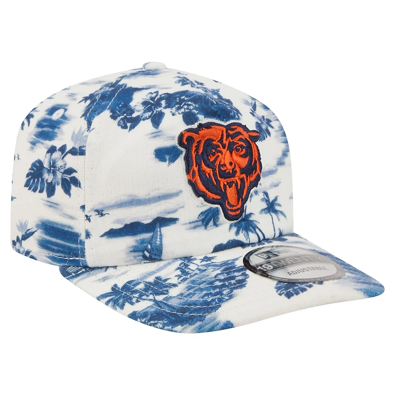 Men's New Era White Chicago Bears Tropics 19TWENTY Adjustable Hat