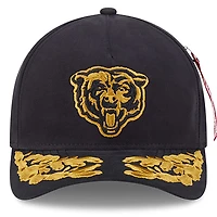 Men's New Era x Alpha Industries  Black Chicago Bears A-Frame 9FORTY Adjustable Hat