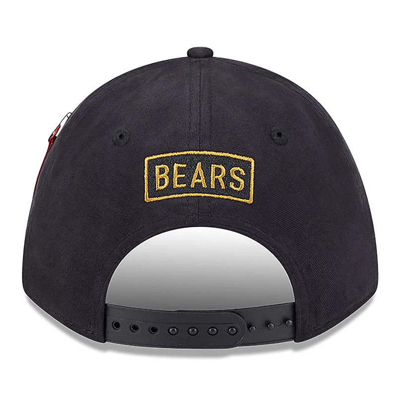 Men's New Era x Alpha Industries  Black Chicago Bears A-Frame 9FORTY Adjustable Hat