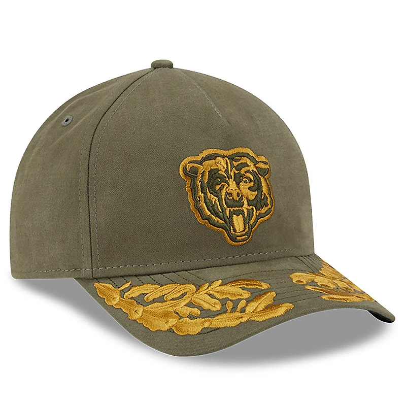 Men's New Era x Alpha Industries  Olive Chicago Bears A-Frame 9FORTY Adjustable Hat