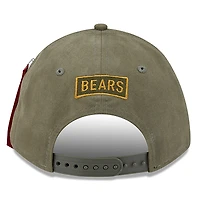Men's New Era x Alpha Industries  Olive Chicago Bears A-Frame 9FORTY Adjustable Hat