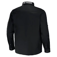 Chemise boutonnée à manches longues en sergé convertible noir Chicago Bears de la collection NFL x Darius Rucker par Fanatics pour hommes