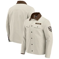 Men's NFL x Darius Rucker Collection by Fanatics Tan Chicago Bears Midweight Canvas Full-Button Jacket