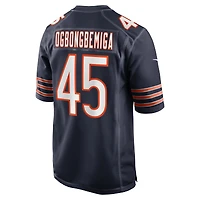 Maillot de match Nike Amen Ogbongbemiga Chicago Bears pour homme, bleu marine