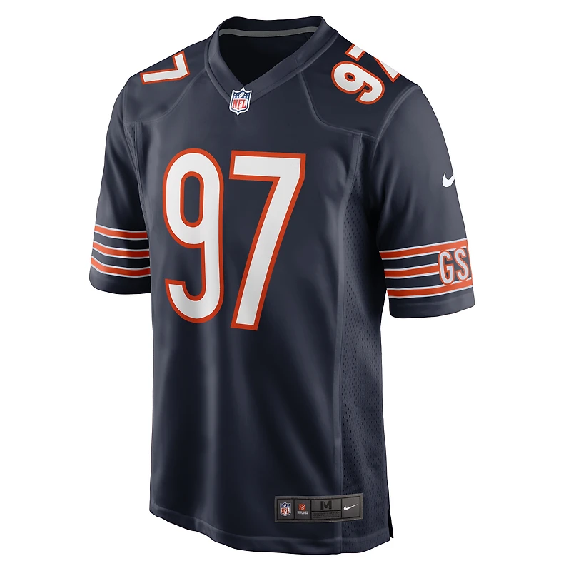 Maillot de match Nike Andrew Billings pour hommes, bleu marine, Chicago Bears
