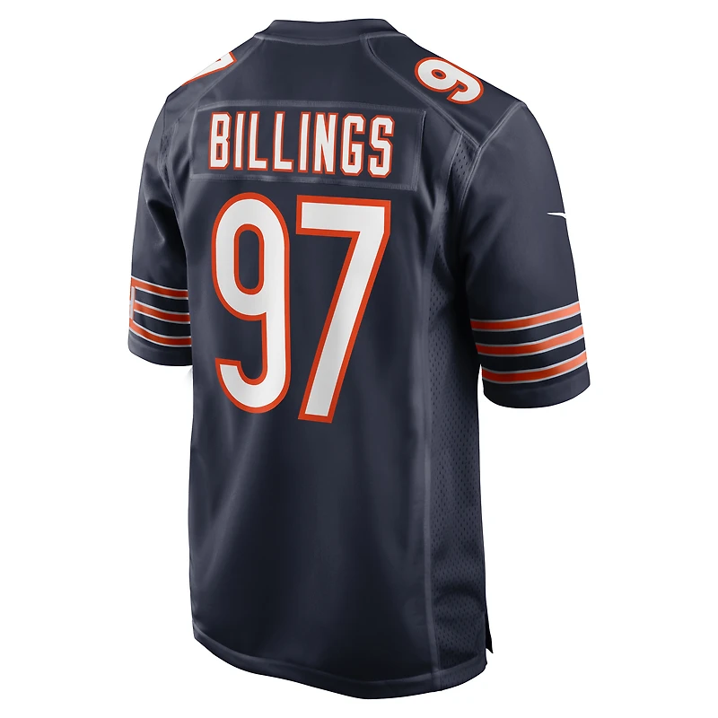 Maillot de match Nike Andrew Billings pour hommes, bleu marine, Chicago Bears