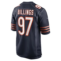 Maillot de match Nike Andrew Billings pour hommes, bleu marine, Chicago Bears