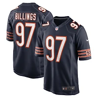 Maillot de match Nike Andrew Billings pour hommes, bleu marine, Chicago Bears