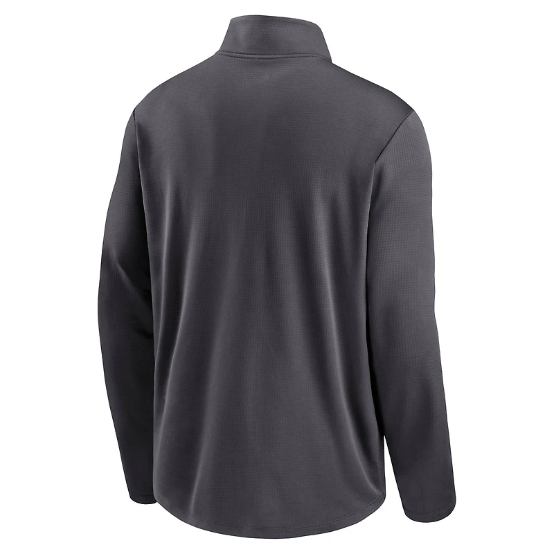 Veste Nike anthracite Chicago Bears Logo Pacer Performance à demi-zip pour homme