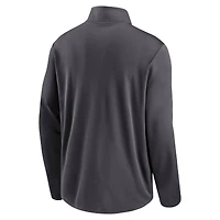 Veste Nike anthracite Chicago Bears Logo Pacer Performance à demi-zip pour homme