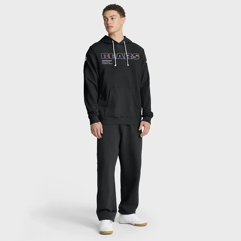 Sweat à capuche Nike noir Chicago Bears NFL Crucial Catch 2025 pour homme, édition standard, Dri-FIT