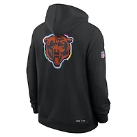 Sweat à capuche Nike noir Chicago Bears NFL Crucial Catch 2025 pour homme, édition standard, Dri-FIT