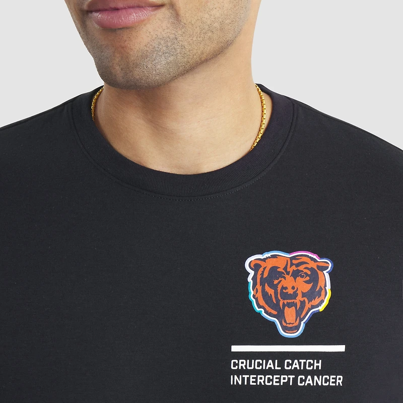T-shirt Nike noir Chicago Bears 2025 Crucial Catch Tri-Blend Dri-FIT pour homme
