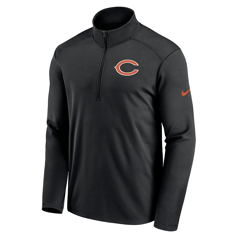 Haut à demi-zip Nike Chicago Bears Pacer pour homme noir